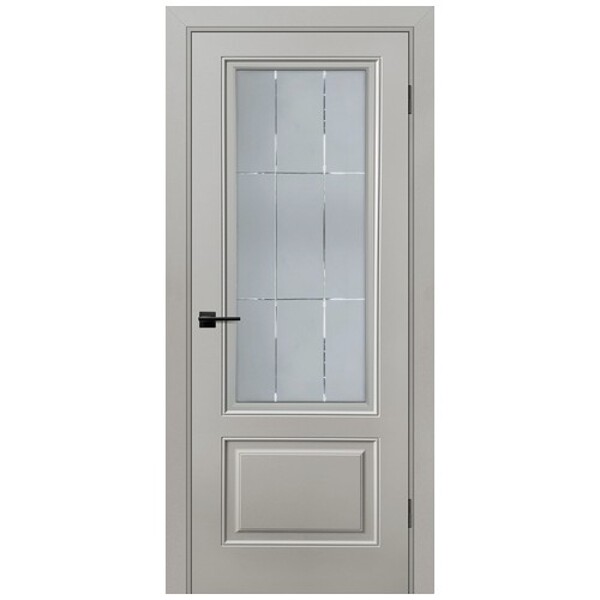Дверь Смальта-Шарм 12,эмаль Malva, стекло гравировка сатинат